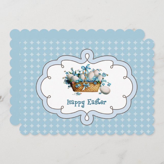 Vintage design Custom Easter Brunch Invitation (Front/Back)