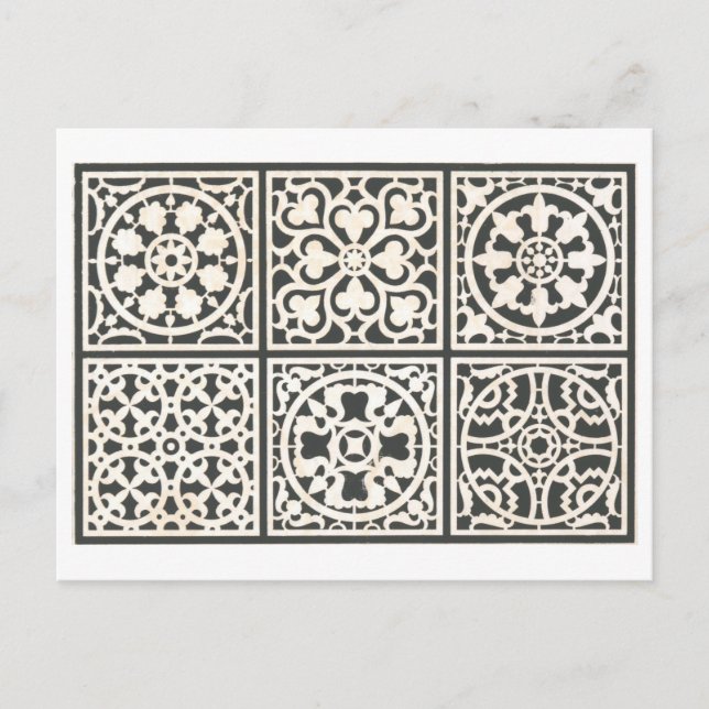 Vintage Design for Tile Mosaic Postcard (Front)