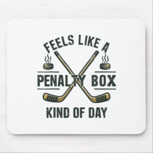 Vintage Design Penalty Box Mood Hockey Day Graphic Mouse Pad