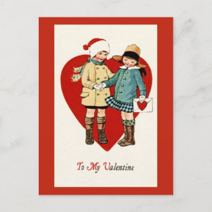 Vintage Design Valentine's Day Postcard