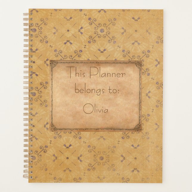 Vintage Design with Retro Pattern Planner (Front)