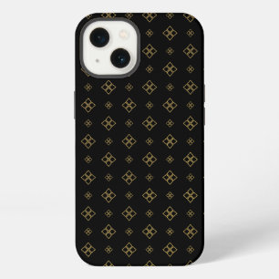 Vintage Designer Gold Diamond Pattern iPhone 13 Case