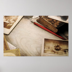 Vintage Desk Poster