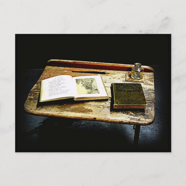 Vintage Desktop - Student Desk Postcard (Front)