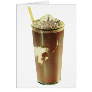 Vintage Dessert, Chocolate Shake and Whipped Cream