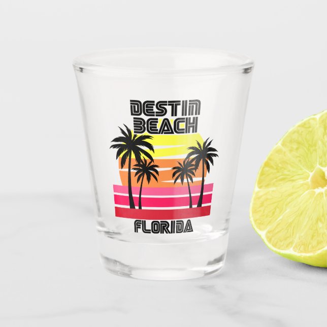 Vintage Destin Beach Florida Shot Glass (Front)
