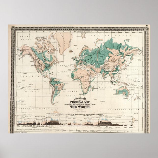 Vintage Detailed World Map Poster (Front)