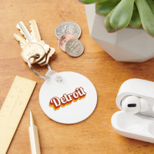 Vintage Detroit Key Ring