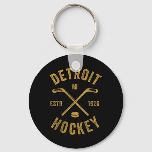 Vintage Detroit Mi Ice Hockey Sticks Detroit Hocke Key Ring
