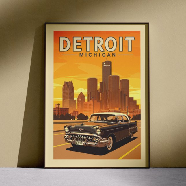 Vintage Detroit Michigan Poster (Creator Uploaded)