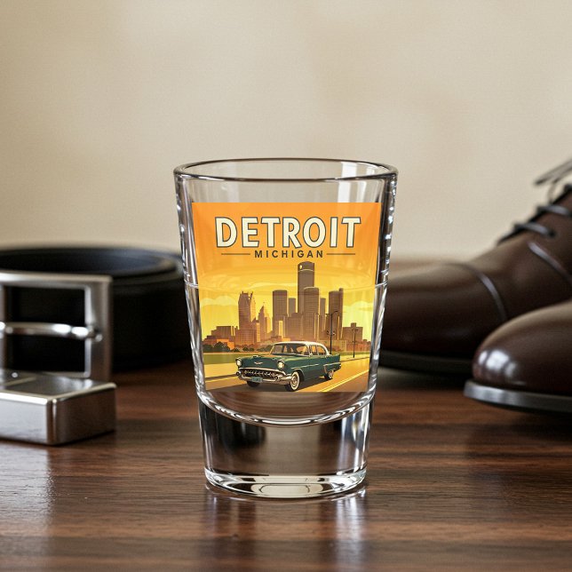 Vintage Detroit Michigan Shot Glass (Creator Uploaded)