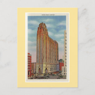 Vintage Detroit Union Trust Company Postcard