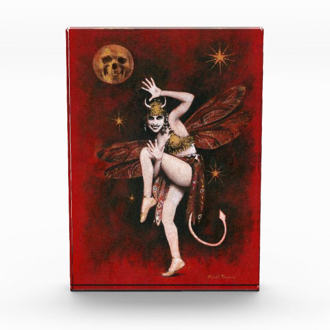 Vintage Devil Lady Photo Block (Front)