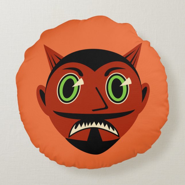 Vintage Devil Round Cushion (Back)