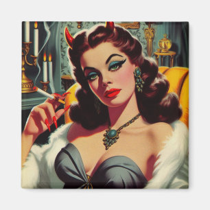 Vintage Devil Woman Magnet