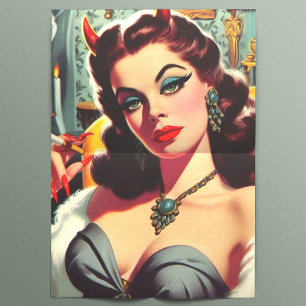 Vintage Devil Woman Tissue Paper