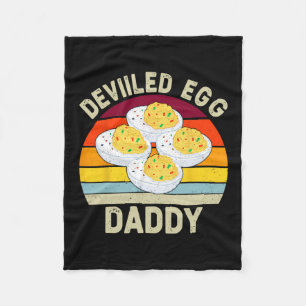 Vintage Deviled Egg Daddy Thanksgiving Dinner Cost Fleece Blanket