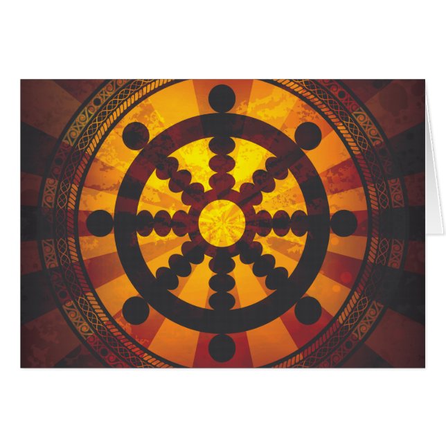 Vintage Dharma Wheel Print (Front Horizontal)