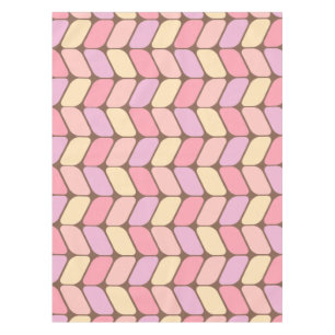 Vintage Diagonal Rectangles Ice Cream Tablecloth