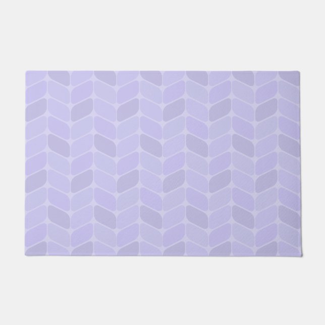 Vintage Diagonal Rectangles Lavender Doormat (Front)