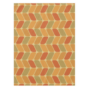 Vintage Diagonal Rectangles Ochre Tablecloth