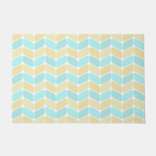Vintage Diagonal Rectangles Sandy Beach Doormat