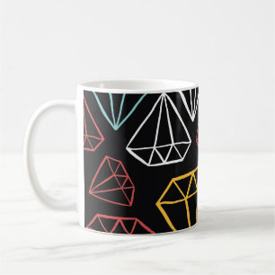Vintage diamond design, seamless pattern coffee mug
