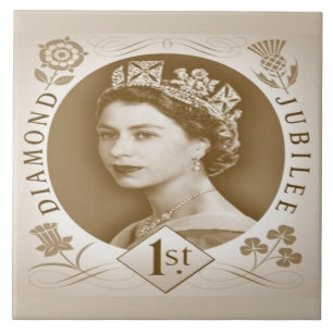 Vintage Diamond Jubilee Celebration Tiles