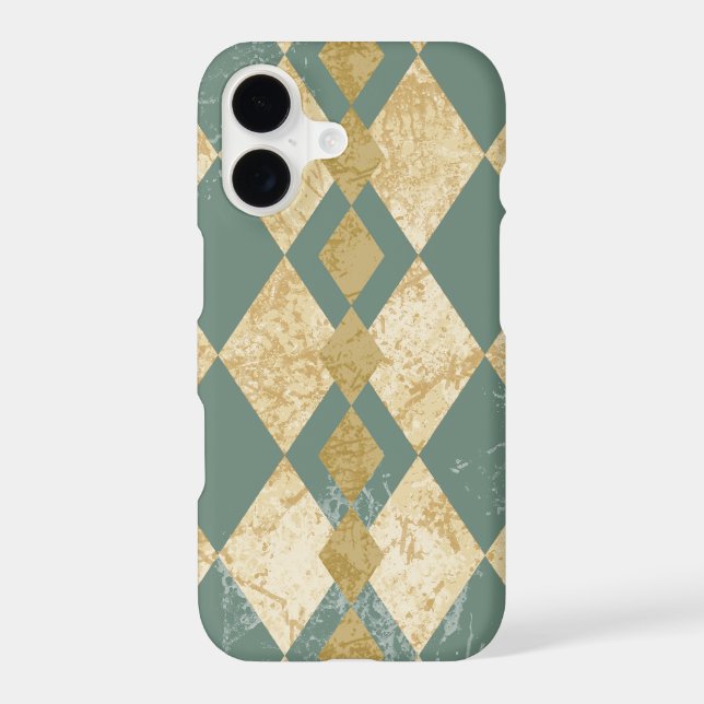 Vintage Diamond Pattern iPhone Case (Back)