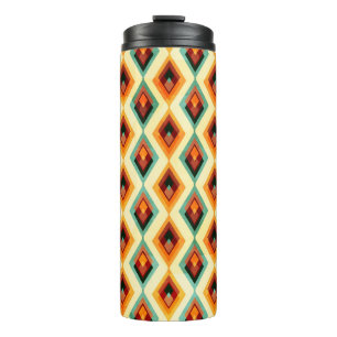 Vintage Diamond Raster Seamless Pattern Thermal Tumbler