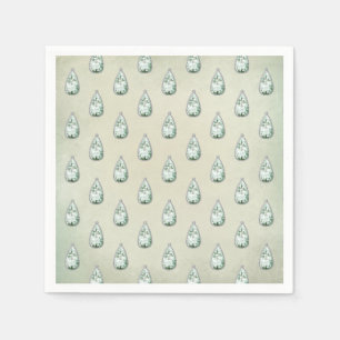 Vintage diamond teal rhinestone elegant pattern napkin