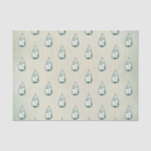 Vintage diamond teal rhinestone pattern tissue paper