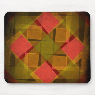 Vintage diamonds and squares pattern mouse pad