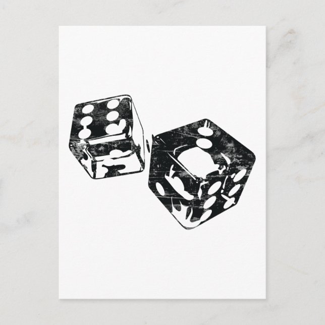 Vintage Dice Postcard (Front)