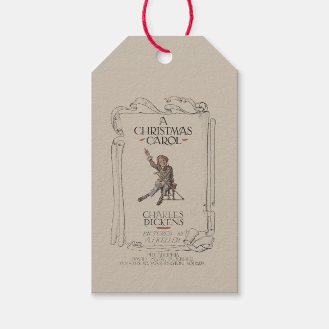 Vintage Dickens A Christmas Carol Gift Tag (Front)