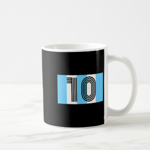 Vintage Diego Argentina Number 10 Football Soccer Coffee Mug