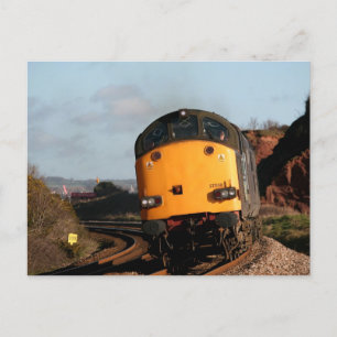 Vintage Diesel Loco 37038 at Dawlish Warren Postcard