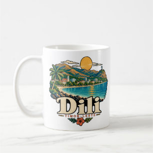 Vintage Dili Timor-Leste Travel Art Landmark Coffee Mug