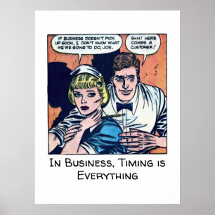 Vintage Diner Scene from 1950s Horror Comics Poster