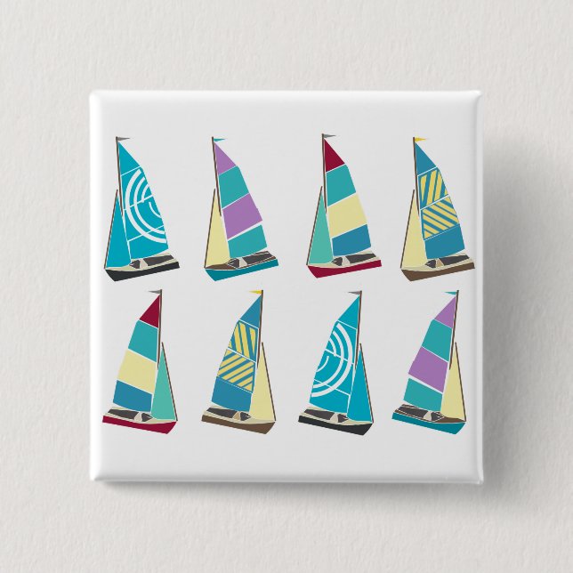 Vintage Dinghies 15 Cm Square Badge (Front)