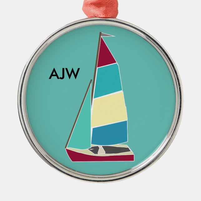 Vintage Dinghy Metal Ornament (Front)