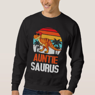 Vintage Dinosaur Dancing Happy Mother Father Aunti Sweatshirt
