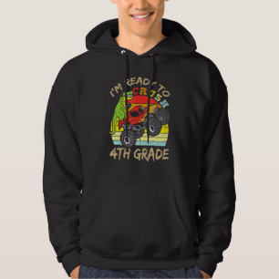 Vintage Dinosaur Monster Truck I'm Ready To Crush Hoodie