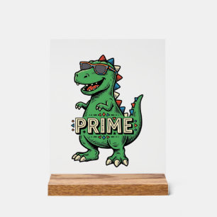 Vintage Dinosaur Sunglasses Prime Cartoon Shirt_1 Acrylic Sign