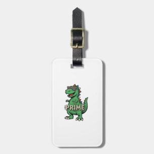 Vintage Dinosaur Sunglasses Prime Cartoon Shirt_1 Luggage Tag