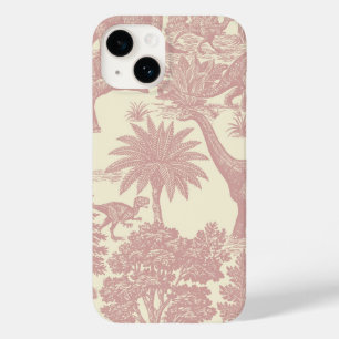 Vintage Dinosaur Toile Pattern Prehistoric Jungle Case-Mate iPhone 14 Case