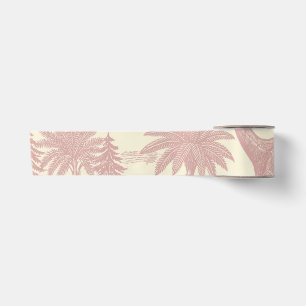 Vintage Dinosaur Toile Pattern Prehistoric Jungle Satin Ribbon