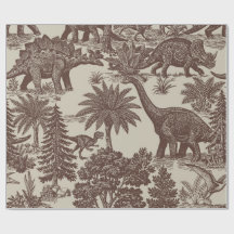 Vintage Dinosaur Toile Pattern