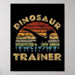 Vintage Dinosaur Trainer Halloween Costume Retro S Poster