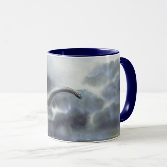 Vintage Dinosaurs, Barapasaurus with Storm Clouds Mug (Front Right)